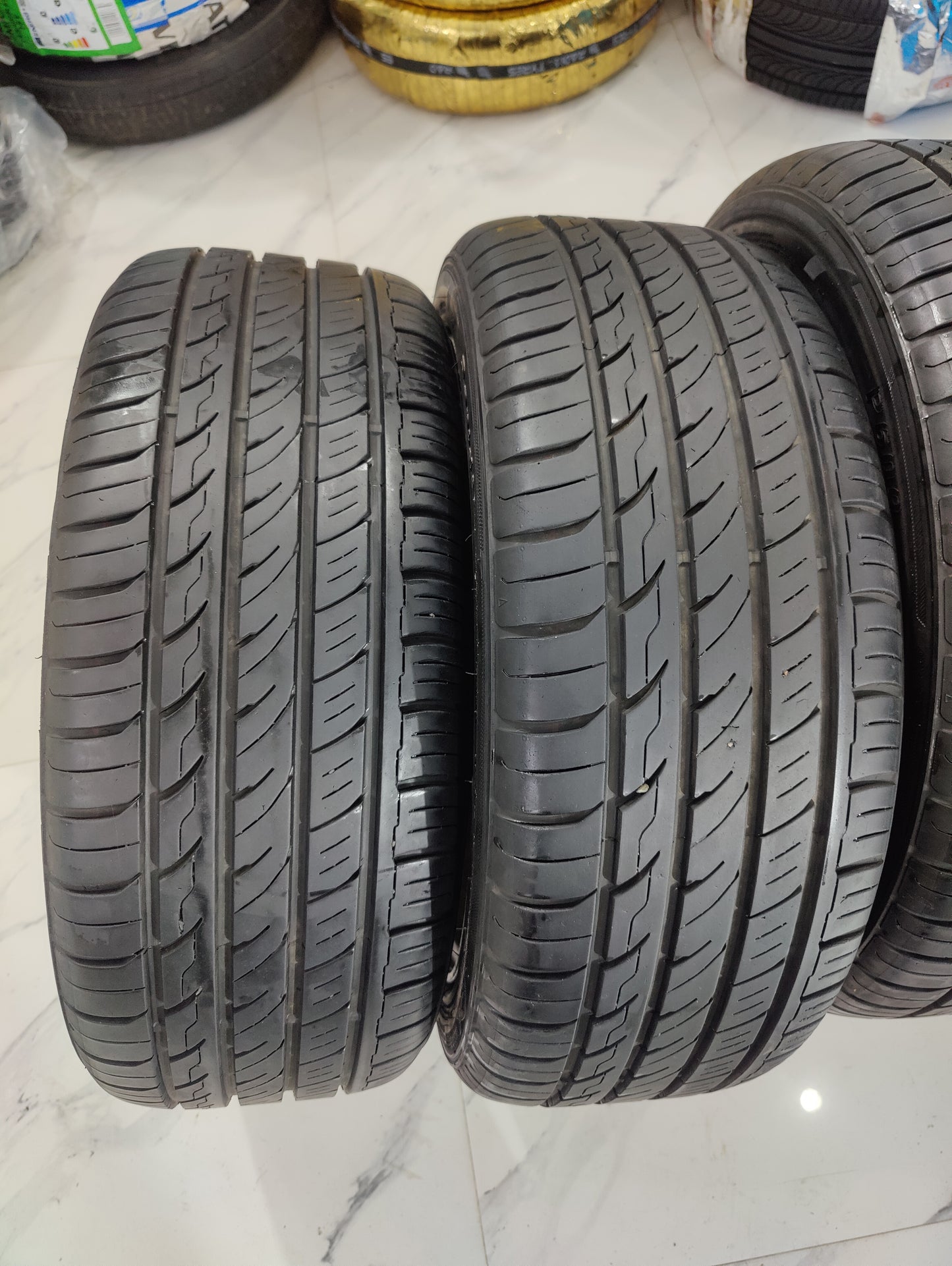 Black Racing Wheels with Almost New Tyres
