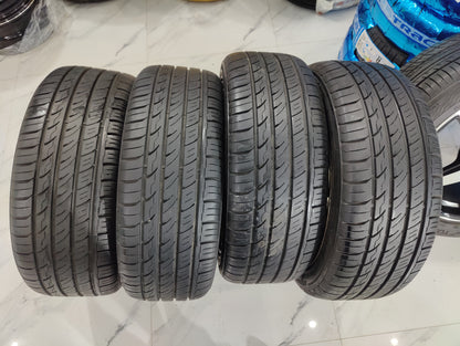 Black Racing Wheels with Almost New Tyres