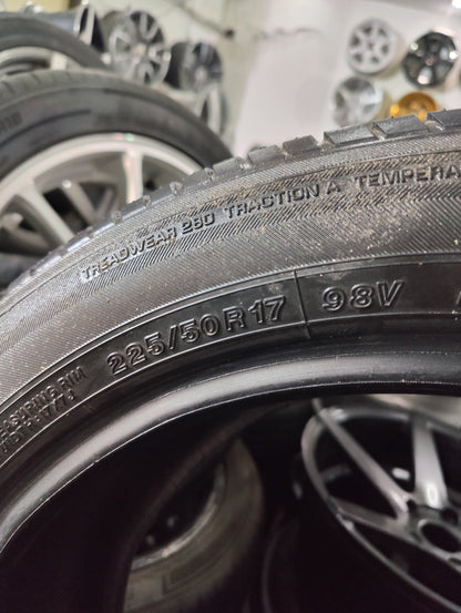 225/50/17 Yokohama DB Decibel used tyres set 75%