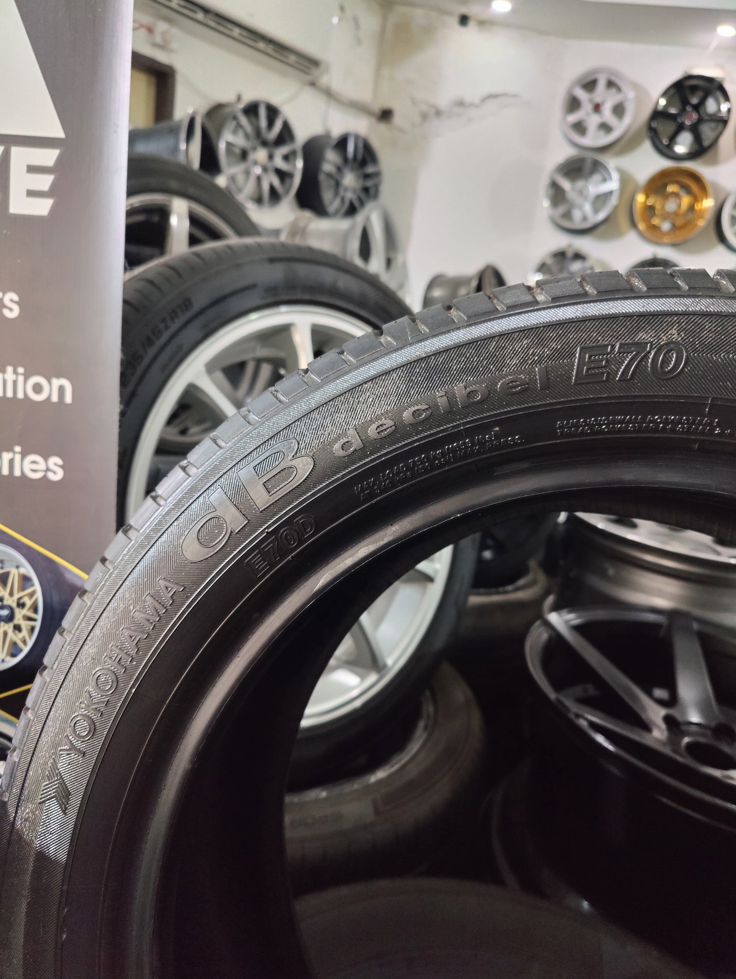 225/50/17 Yokohama DB Decibel used tyres set 75%